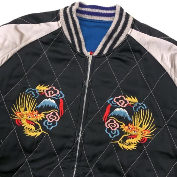 【東洋エンタープライズ】 Mid 1950s Style Acetate Quilted Souvenir Jacket “EAGLE & JAPAN  MAP” ×“DRAGON & TIGER”