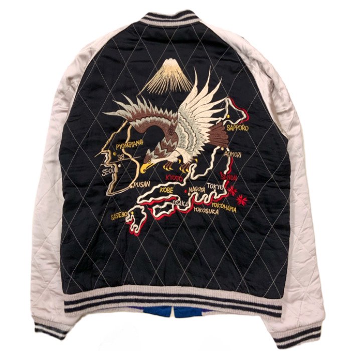 【東洋エンタープライズ】 Mid 1950s Style Acetate Quilted Souvenir Jacket “EAGLE & JAPAN  MAP” ×“DRAGON & TIGER”