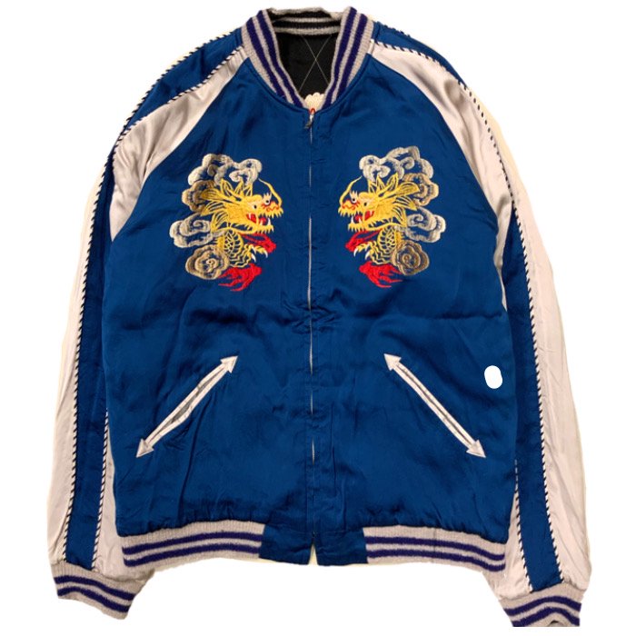 【東洋エンタープライズ】 Mid 1950s Style Acetate Quilted Souvenir Jacket “EAGLE & JAPAN  MAP” ×“DRAGON & TIGER”