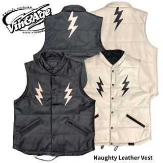 <img class='new_mark_img1' src='https://img.shop-pro.jp/img/new/icons59.gif' style='border:none;display:inline;margin:0px;padding:0px;width:auto;' />【Vin&Age/ヴィンアンドエイジ】ベスト/Naughty Leather Vest/TYPEVLJ7