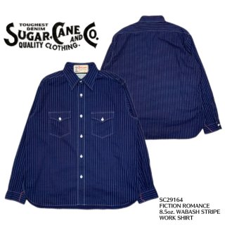 SUGAR CANE/奬Ĺµ / FICTION ROMANCE 8.5oz. WABASH STRIPE WORK SHIRT/SC29164