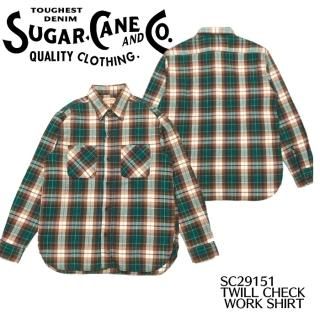 SUGAR CANE/奬Ĺµ/SC29151 / TWILL CHECK WORK SHIRT 