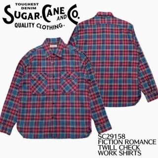 SUGAR CANE/奬Ĺµ/SC29158 / FICTION ROMANCE TWILL CHECK WORK SHIRTS