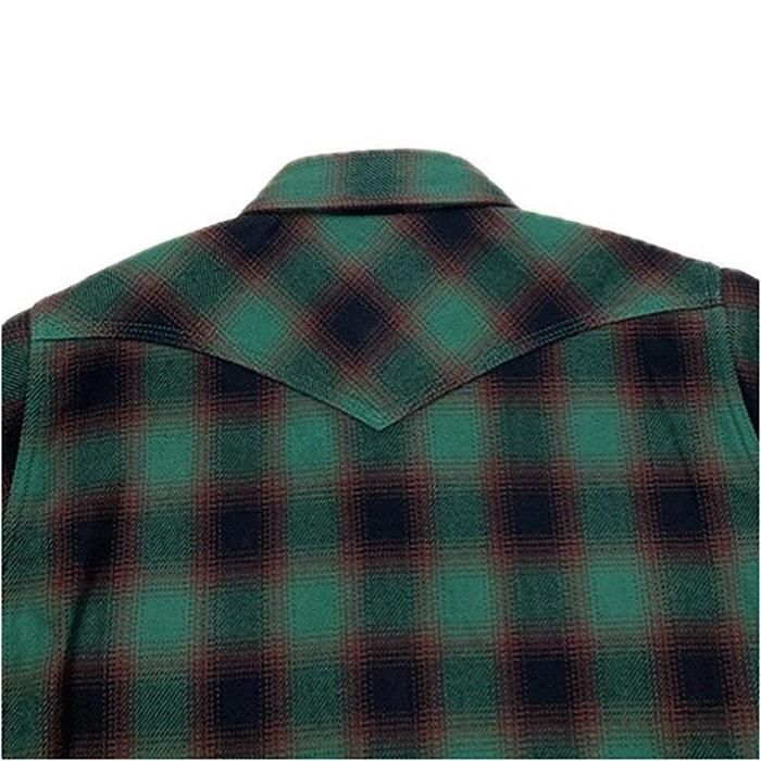 アイアンハート　ヘビーフランネルシャツ　リボングリーン アイアンハート ヘビーフランネルシャツ リボングリーン レア