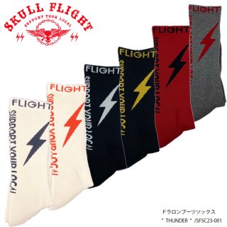 【SKULL FLIGHT スカルフライト】ドラロンブーツソックス”THUNDER”/SFSC23-001