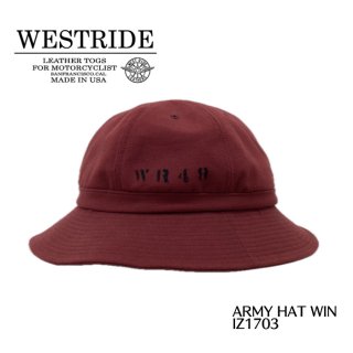 【WESTRIDE/ウエストライド】ハット/ARMY HAT WINE