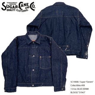 SUGAR CANE/奬SC19008 / Super Denim Collectibles #08 13.5oz. BLUE DENIM BLOUSE S1943