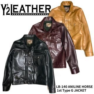 Y'2 LEATHER/磻ġ쥶ۥ쥶㥱å/ LB-140 ANILINE HORSE 1st Type G JACKET