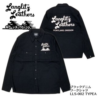 Langlitz Leathers /󥰥åĥ쥶ۡBlack Denim  Long Sleeve Work Shirts/LLS-002TypeA