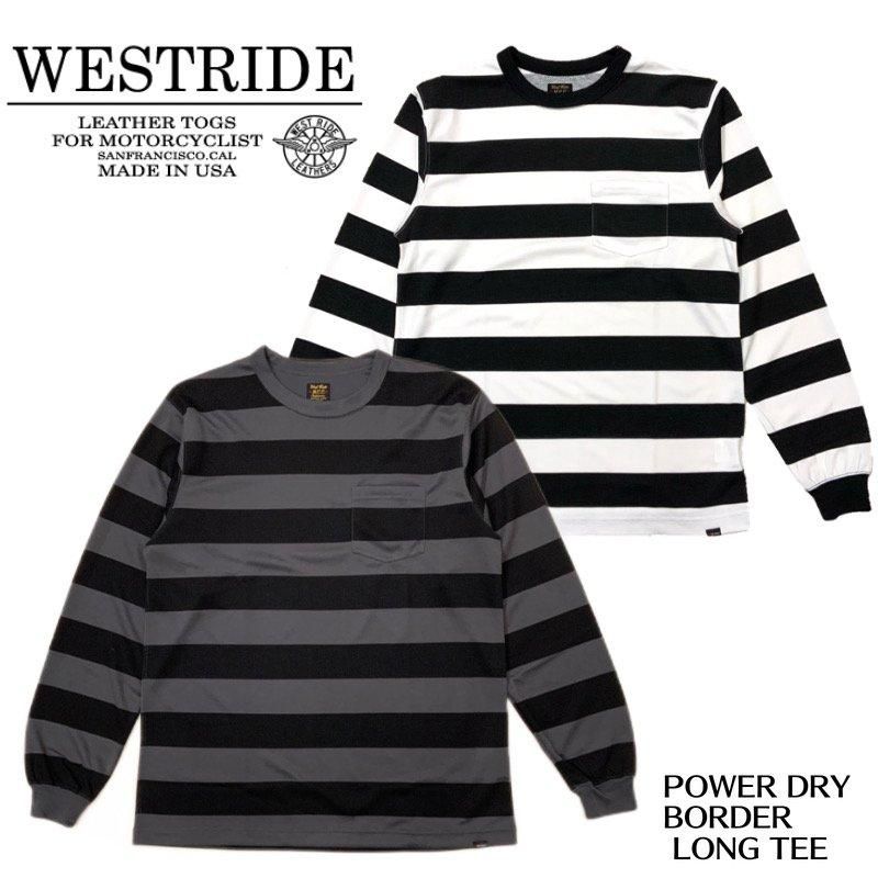 WESTRIDE/ウエストライド】ロンT/POWER DRY BORDER LONG TEE REALDEAL