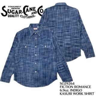 SUGAR CANE/奬Ĺµ/Lot No. SC29264 / FICTION ROMANCE 6.9oz. INDIGO KASURI WORK SHIRT