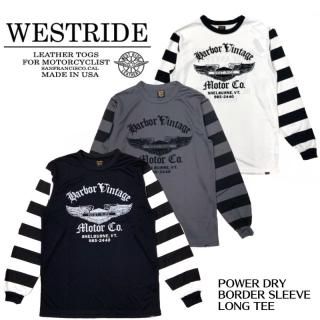 WESTRIDE/ȥ饤ɡۥT/POWER DRY BORDER SLEEVE LONG TEE