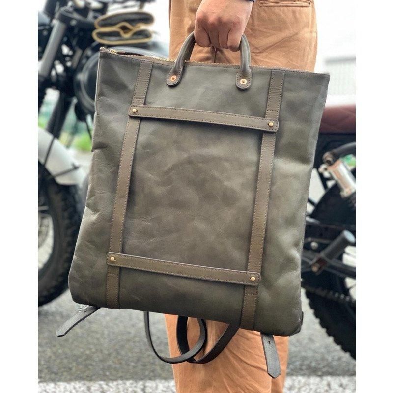VASCO/ヴァスコ】BAG/LEATHER HELMET 2WAY BAG [OLIVE]/VS-207L