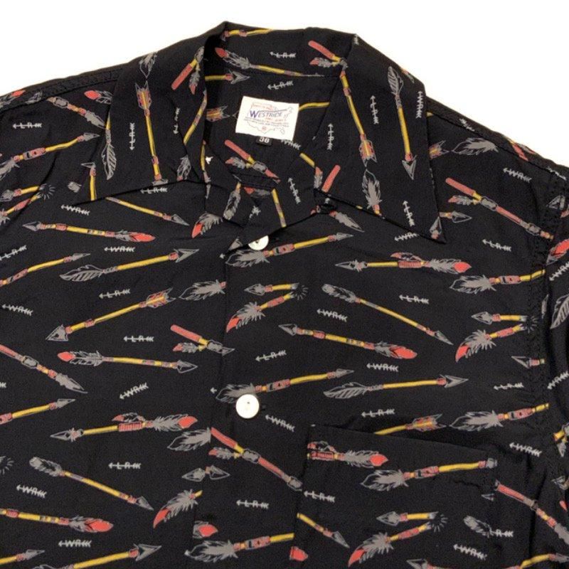 WESTRIDE/ウエストライド】シャツ/TX SOUVENIR SHORT SHIRTS BLK