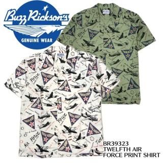 Buzz Rickson's Хꥯ󥺡ۥ/ BR39323 / BUZZ RICKSON'S TWELFTH AIR FORCE PRINT SHIRT