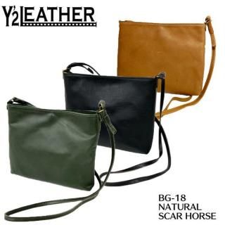 Y'2LEATHER/磻ġ쥶ۥå/BG-18/NATURAL SCAR HORSE SACOCHE BAG