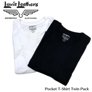 Lewis Leathers/륤쥶TġPlain Pocket 2 T-shirts Pack 