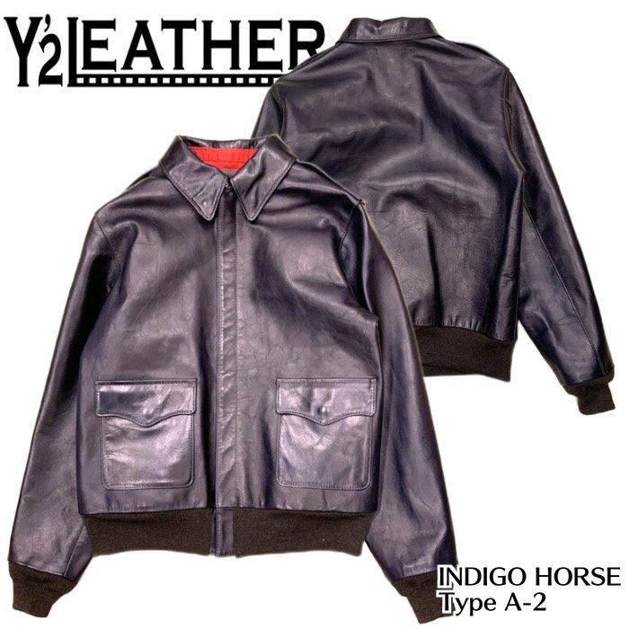 Y'2 LEATHER/ワイツーレザー】 レザージャケット/ INDIGO HORSE Y'2 LEATHER/ワイツーレザー】 レザージャケット/ INDIGO HORSE