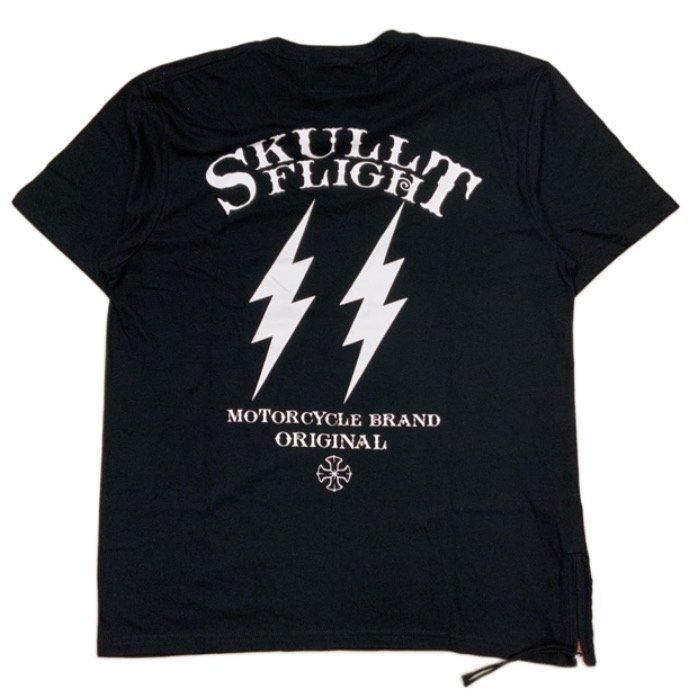 SKULL FLIGHT/スカルフライト】Tシャツ/ZIP TEE”BONEHEAD＆THUNDER