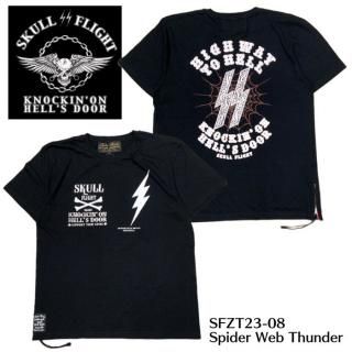 SKULL FLIGHT/ե饤ȡT/ZIP TEESpider Web Thunder ɡSFZT24-08