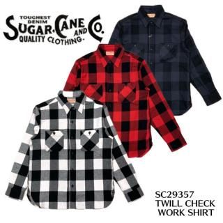 SUGAR CANE/奬Ĺµ/SC29357/ TWILL CHECK WORK SHIRT