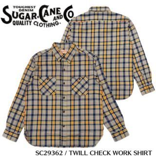 SUGAR CANE/奬Ĺµ/SC29362 / TWILL CHECK WORK SHIRT
