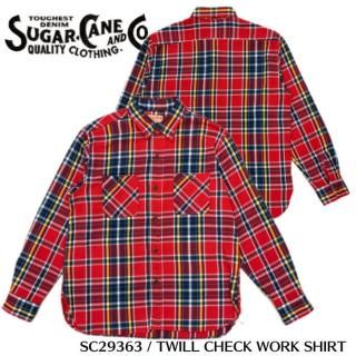 SUGAR CANE/奬Ĺµ/ SC29363 / TWILL CHECK WORK SHIRT