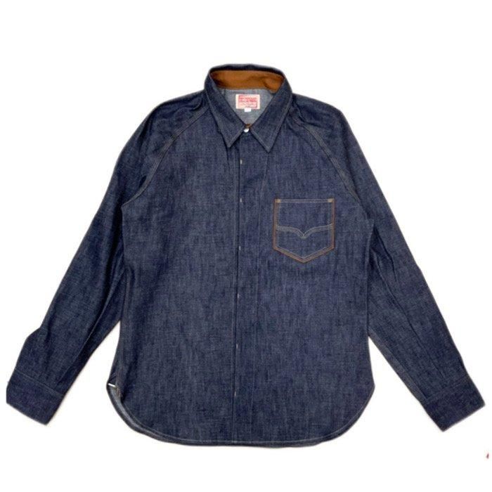 DELUXEWARE DENIM SHIRT Lサイズ メーカー直接仕入れのアメカジショップ