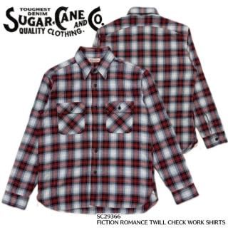 SUGAR CANE/奬Ĺµ/  SC29366 / FICTION ROMANCE TWILL CHECK WORK SHIRTS