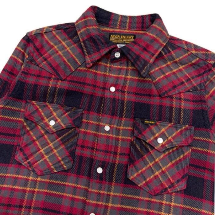 Iron Heart アイアンハート チェックシャツ 半袖 xs IRON HEART/アイアンハート】半袖シャツ/ IHSH-418/マドラス