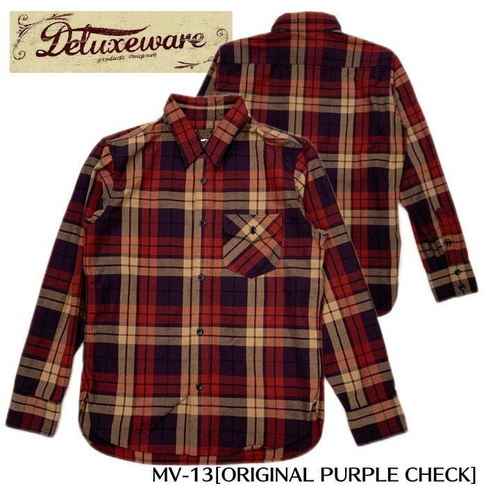 Deluxeware チェック柄ネルシャツ　MV-13 Lサイズ Deluxeware チェック柄ネルシャツ MV-13 Lサイズ DELUXEWARE