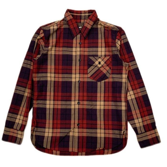 DELUXEWARE/デラックスウエア】長袖シャツ/MV-13[ORIGINAL PURPLE CHECK]