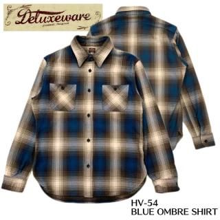 DELUXEWARE/ǥåĹµ/HV-54/BLUE OMBRE SHIRT