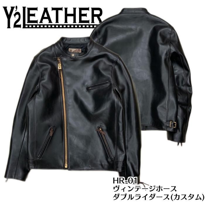 Y'2 LEATHER/ワイツーレザー】レザージャケット/ HR-01/VINTAGE Y'2 LEATHER/ワイツーレザー】レザージャケット/ HR-01/VINTAGE