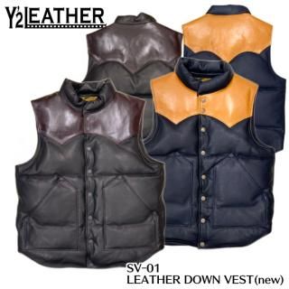 Y'2 LEATHER/磻ġ쥶ۥ٥/SV01:LEATHER DOWN VEST NEW