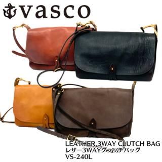 VASCO/ۥBAG/ VS-240LLeather 3Way Clutch Bag