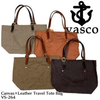 VASCO/ۥХå /CANVASLEATHER TRAVEL TOTE BAG /VS-264