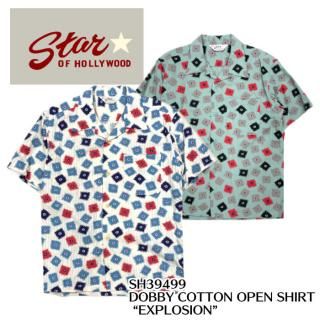 Υ󥿡ץ饤 Ⱦµ/ SH39499 / STAR OF HOLLYWOOD/DOBBY COTTON OPEN SHIRT EXPLOSION