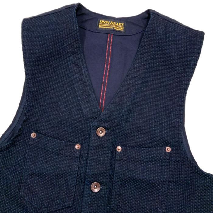 アイアンハート 黒鎧デニム IRON HEART ベスト 21oz サイズ42