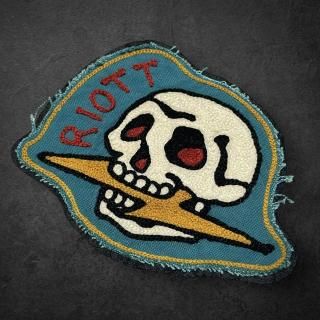 RIOTT/饤åȡۥåڥ/LIGHTNING SKULL PATCH 