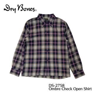 Dry Bones/ɥ饤ܡ󥺡Ĺµ/DS-2758 / Ombre Check Open Shirt 