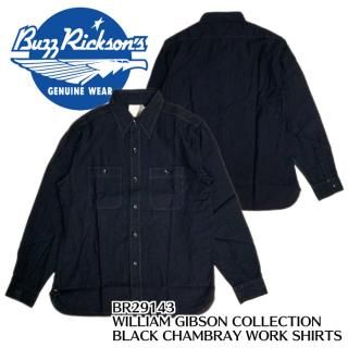 Buzz Rickson's Хꥯ󥺡Ĺµ/BR29143 / WILLIAM GIBSON COLLECTION BLACK CHAMBRAY WORK SHIRTS