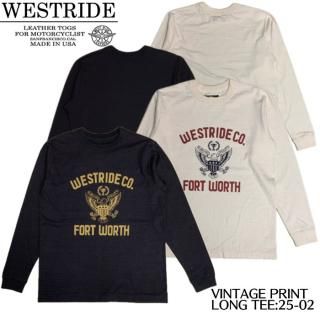 WEST RIDE/ȥ饤ɡۥ󥰥꡼T/VINTAGE PRINT LONG TEE: 25-02 