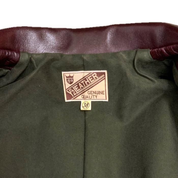 Y'2 LEATHER/ワイツーレザー】レザージャケット/ LSR-42 ANILINE STEER