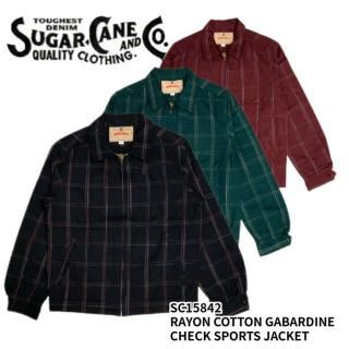 <img class='new_mark_img1' src='https://img.shop-pro.jp/img/new/icons14.gif' style='border:none;display:inline;margin:0px;padding:0px;width:auto;' />【SUGAR CANE/シュガーケーン】ジャケット / RAYON COTTON GABARDINE CHECK SPORTS JACKET/SC15842