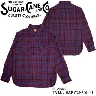 SUGAR CANE/奬Ĺµ/SC29563 / TWILL CHECK WORK SHIRT