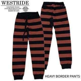 WEST RIDE/ȥ饤ɡۥܥȥ/ BORDER LONG PANTS   BLK/L.PINK