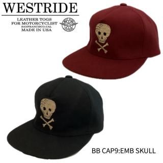 <img class='new_mark_img1' src='https://img.shop-pro.jp/img/new/icons14.gif' style='border:none;display:inline;margin:0px;padding:0px;width:auto;' />WESTRIDE/ȥ饤ɡۥå/ BB CAP9:EMB SKULL