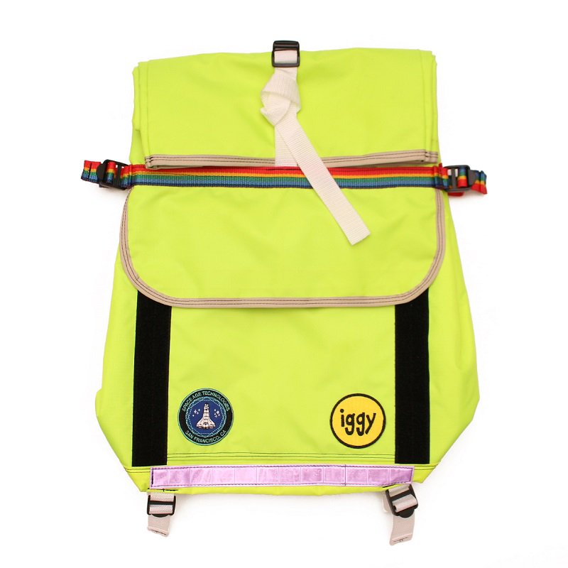 FLURO YELLOW ROLL TOP BACKPACK