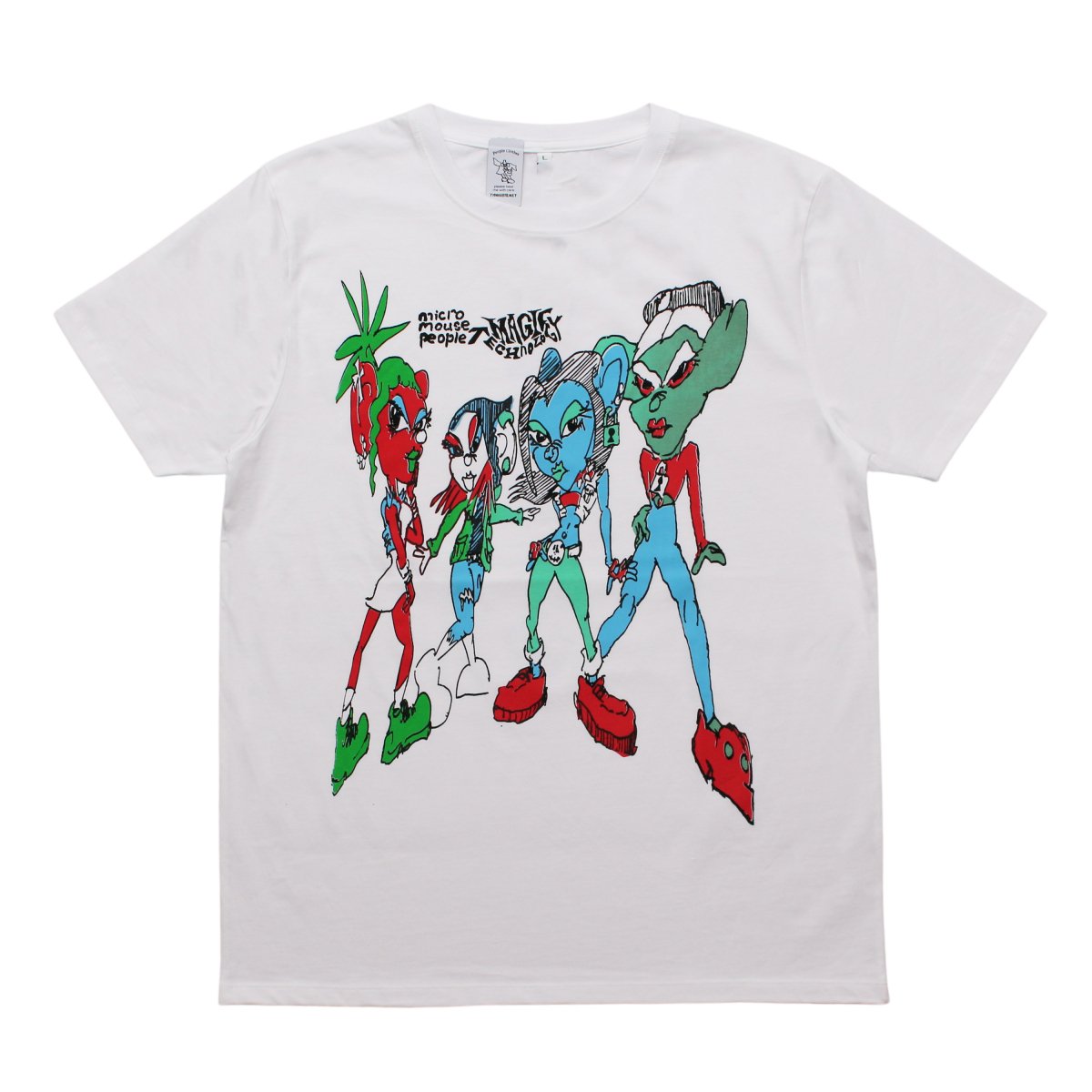 MICRO MOUSE PEOPLE T-SHIRT by Leomi Sadler 【WHITE】